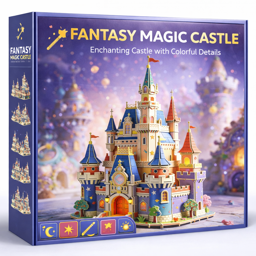 Enchanted Dream Castle 3D Wooden Puzzle